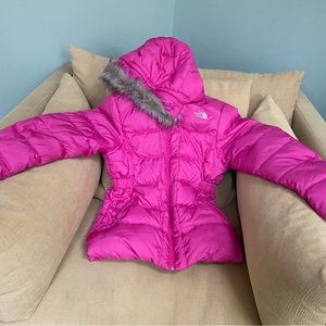 North Face Girls Winter Jacket - Youth XL(18) - Fuchsia Pink